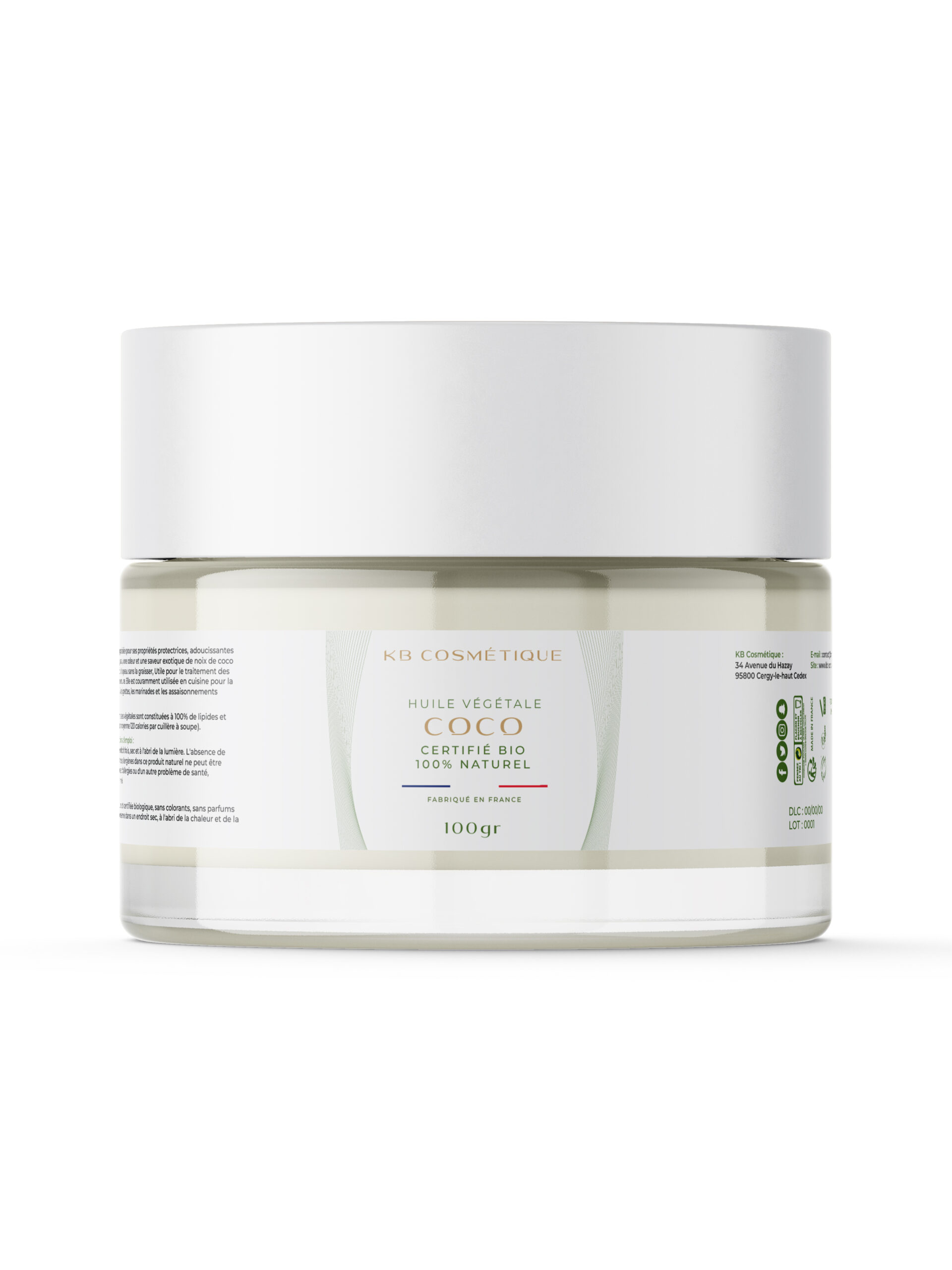 HUILE VEGETALE DE COCO Huile végétale de Coco extra vierge certifiée BIO – Image 1