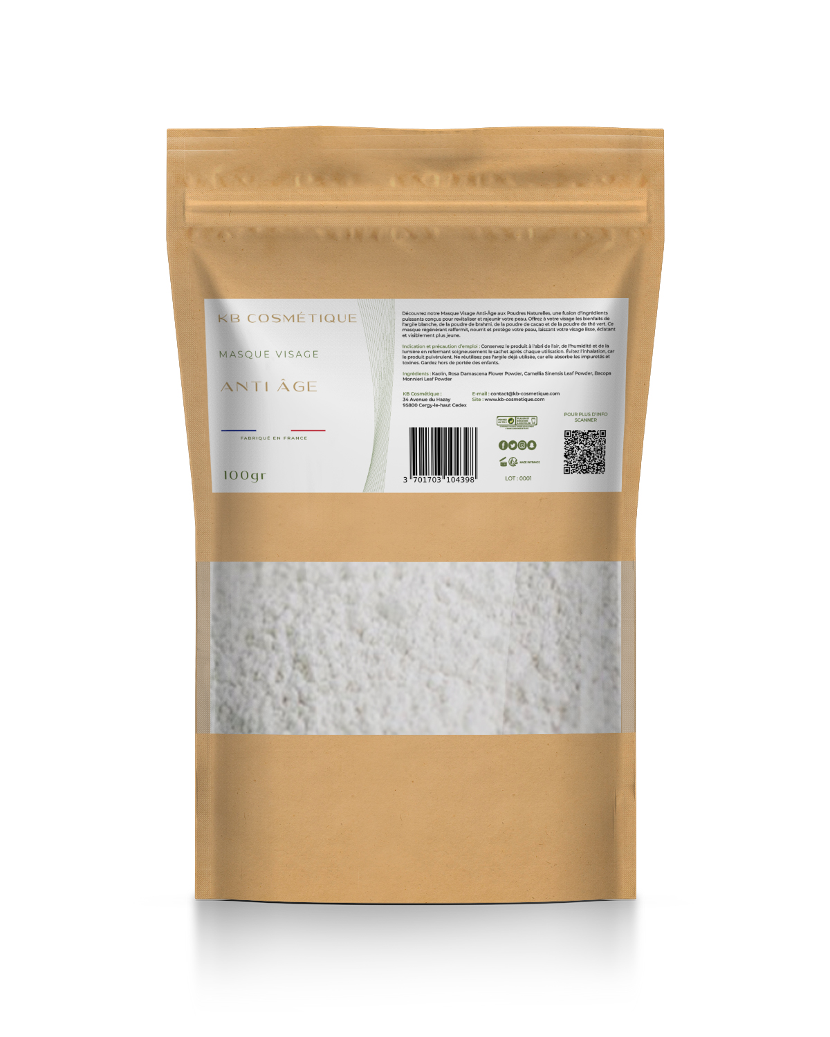 Masque visage anti-âge Masque Visage Anti-Âge-100g – Image 1